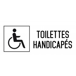 Autocollant vinyl - toilettes handicapés - L.200 x H.100 mm
